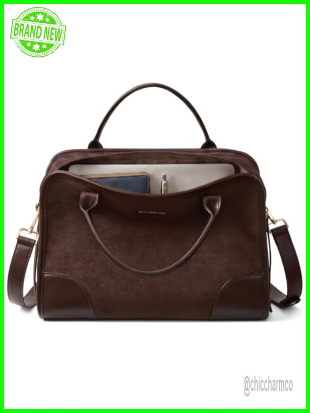 Leather Satchel Handbag Soft Structured Designer Crossbody Purse